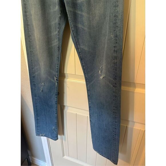 3x1 Distressed Mid Rise Straight Leg Button Fly Jeans - Size 30 - M4RS10272 - Picture 2 of 10